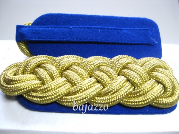 Geflochtenes Schulterstück blau-gold